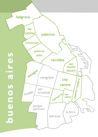 carte des quartiers de Buenos Aires