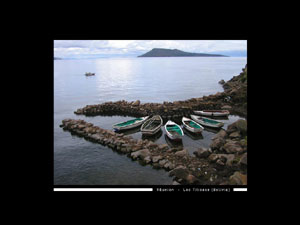 Wallpaper ñ Barques sur le lac Titicaca - Pérou